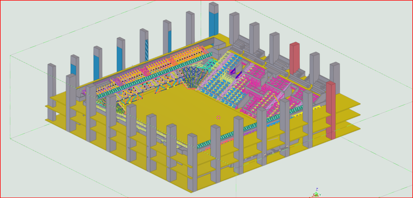 Autre vue de la maquette des tribunes